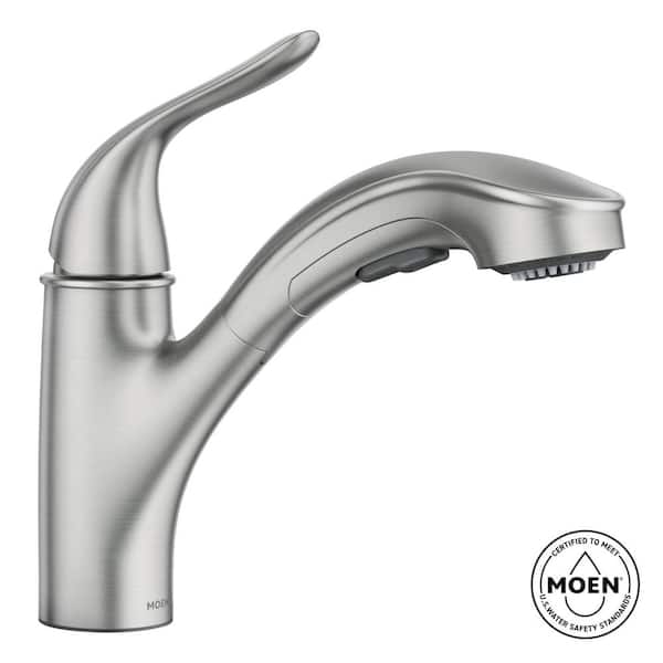 Brecklyn Single-Handle Pull-Out Sprayer Kitchen Faucet with Power Clean in Spot Resist Stainless