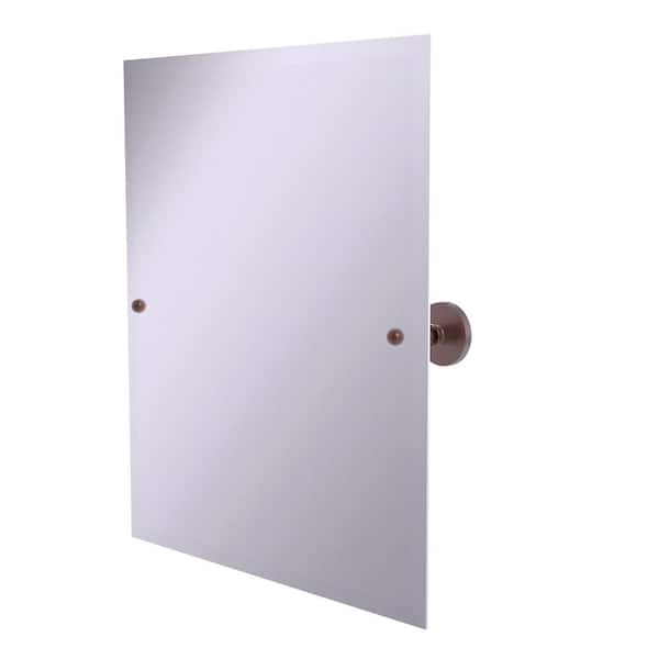 Allied Brass Prestige Skyline Collection Frameless Rectangular Tilt Mirror with Beveled Edge in Antique Copper
