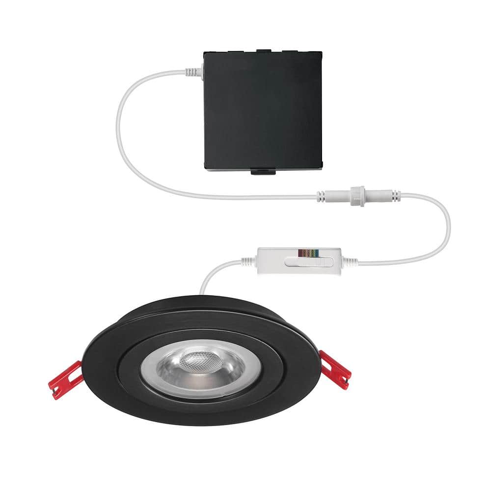 Ultra Spot Integrated LED 4 in Round Adj Color Temp Canless Recessed Light 