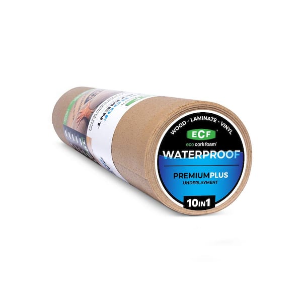 Eco Cork Foam 75 Sq Ft 3 X 25 2 Mm Waterproof Premium Plus 10 In 1 Underlayment Vinyl Plank Laminate Engineered Wood 220000503 The Home Depot Eco Cork Foam 75 Sq Ft 3 X 25
