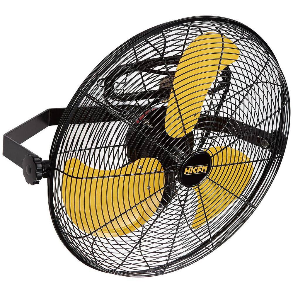 HICFM 18 in. Yellow Outdoor Wall Mounted Fan, 4600 CFM 3-Speed, IP44 Motor, GFCI Plug, for Patio, Workstation, UL Listed price history on PriceWatchPro