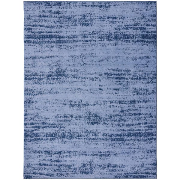 Nourison Essentials Denim 10 ft. x 14 ft. Abstract Contemporary Indoor/Outdoor Area Rug