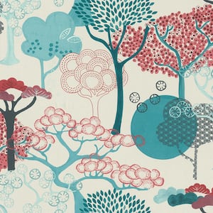 Misaki Red Trees Wallpaper Sample