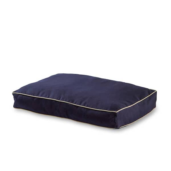 Happy Hounds Casey Large Rectangle Indoor/Outdoor Denim Dog Bed, Blue