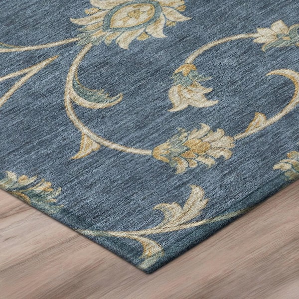 Chantille Machine Washable Indoor/Outdoor Abstract ACN3079 Navy 9 ft. x 12 ft. Area Rug