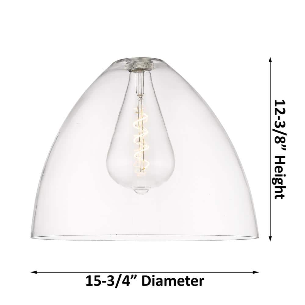Bristol Glass Elegance 16" Satin Gold Pendant with Seedy Glass