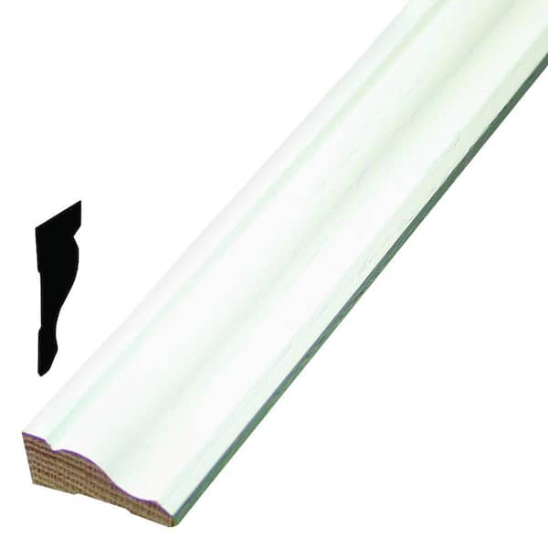 Woodgrain Millwork WM 3818 11/16 in. x 1-1/2 in. x 96 in. Painted Finger-Jointed Poplar Base Cap Moulding