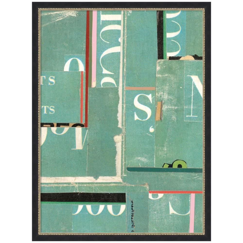 "Belmont ""Typography Green 18 x 24 FC"" by Felicia Dadak Abstract Framed Canvas Art Print 34 in. x 25 in." price history on PriceWatchPro