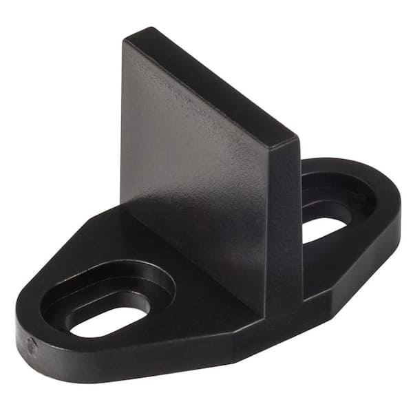 Flat Black Barn Track Floor Guide, T-Style