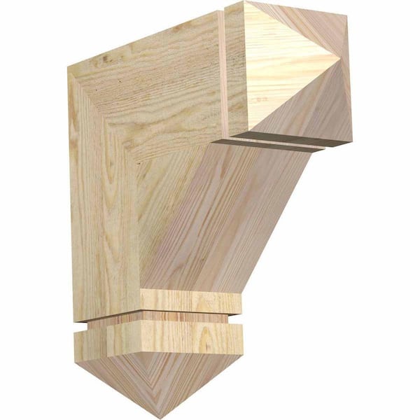 Ekena Millwork 6 in. x 18 in. x 18 in. Douglas Fir Traditional Arts and Crafts Rough Sawn Bracket