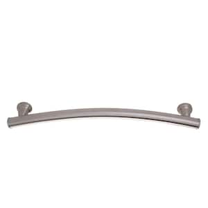 18 in. x 1 in. Curved Decorative Safety Assist Bar in Brushed Stainless Steel