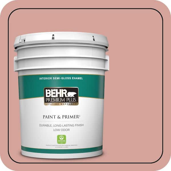 BEHR PREMIUM PLUS 5 gal. #S160-3 Bubble Shell Semi-Gloss Enamel Low Odor Interior Paint & Primer