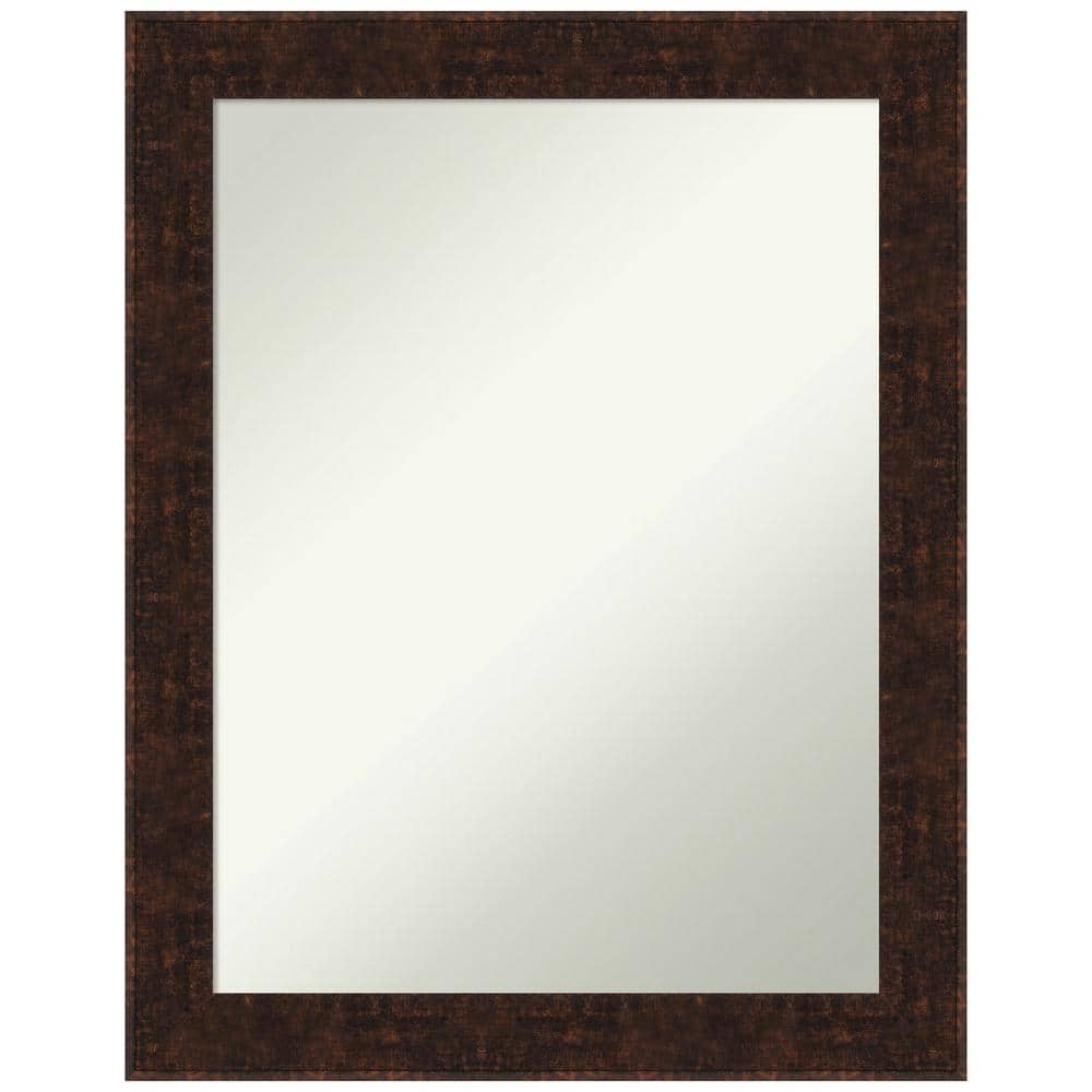 22" x 28" Rectangular Bronze Wood Bathroom Vanity Mirror