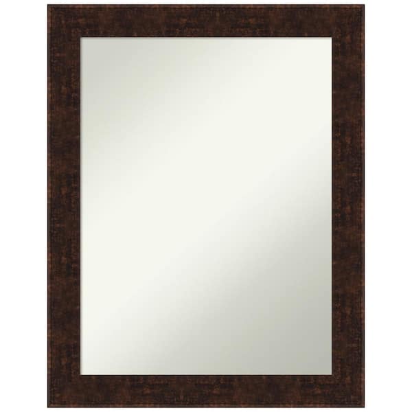 Amanti Art William Mottled Bronze 22 in. H x 28 in. W Framed Non-Beveled Bathroom Vanity Mirror in Bronze