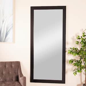 70 in. x 32 in. Rectangle Framed Black Wall Mirror