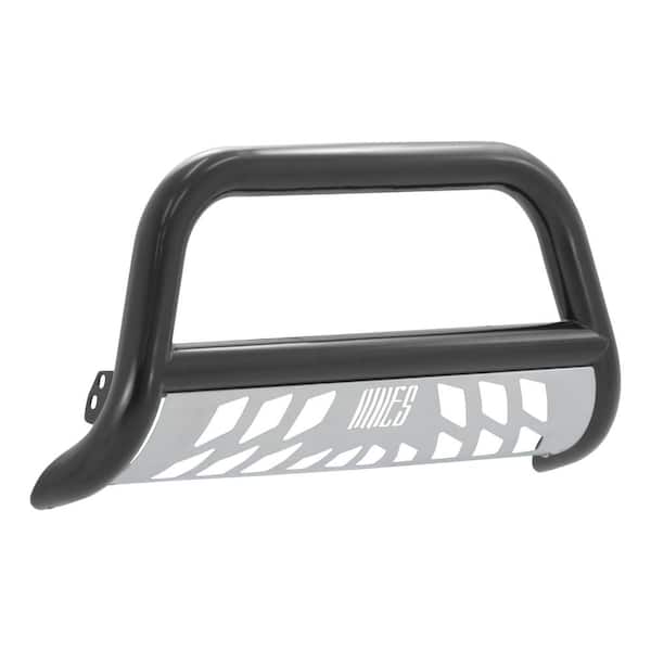 Aries 3-Inch Black Steel Bull Bar, No-Drill, Select Chevrolet Silverado, GMC Sierra 2500, 3500 HD