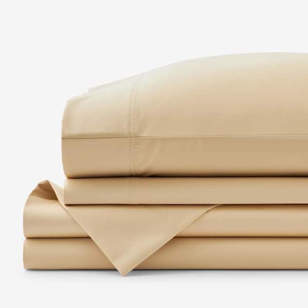 The Company Store Legends Hotel Supima Yellow Wrinkle-Free Sateen Queen Sheet Set