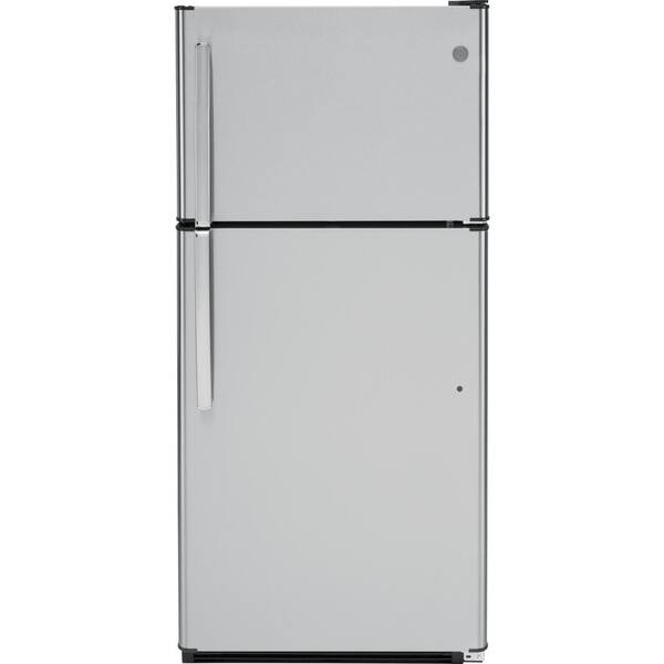 GE 18.2 cu. ft. Top Freezer Refrigerator in Stainless Steel