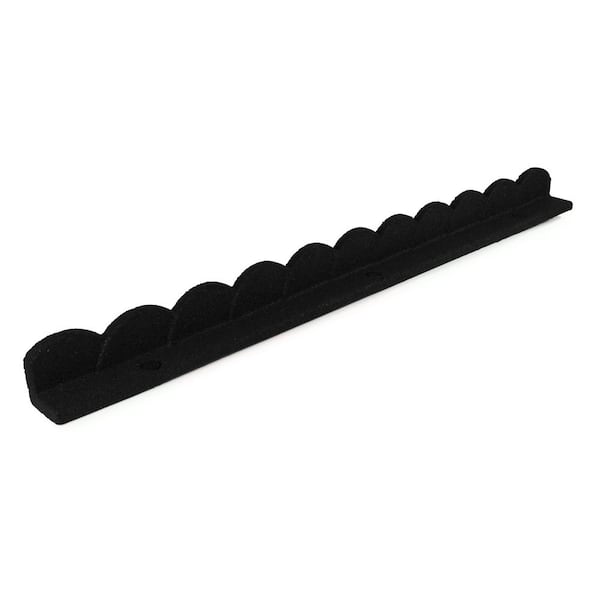 48 in. x 3 in. x 3 in. Black Sea Scallop Rubber Edging (48-Pack)