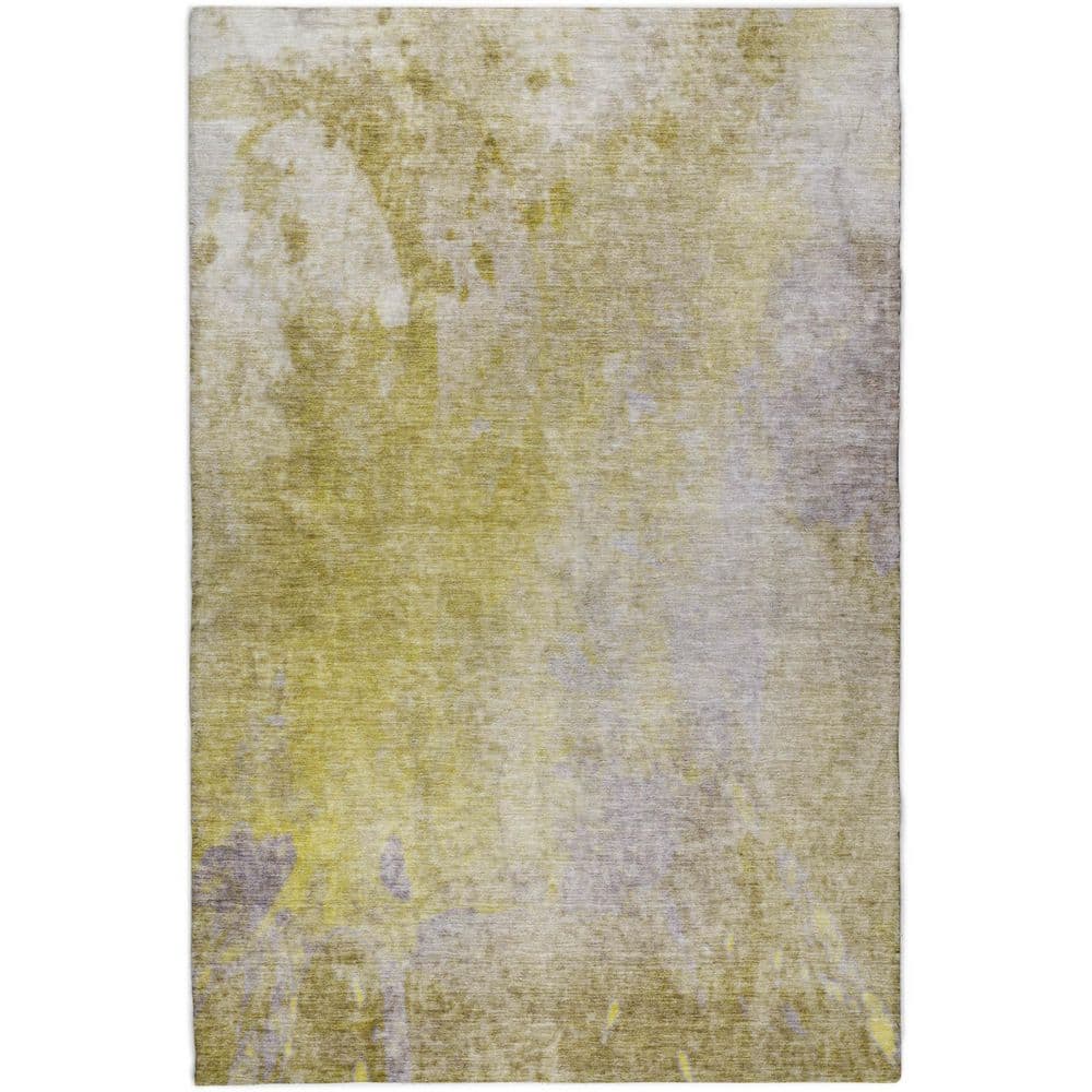 Dream Shag Premium Machine Washable Abstract ADS562 Gold 9 ft. x 12 ft. Area Rug price history on PriceWatchPro