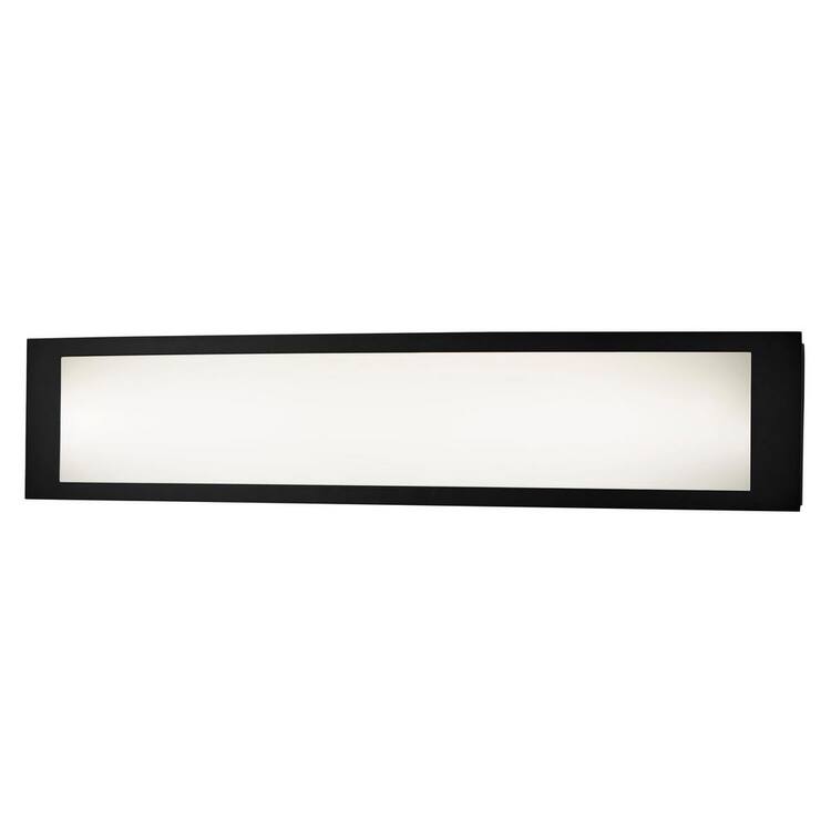 Hampton Bay Woodbury 24.6 in. 1Light Matte Black Integrated LED