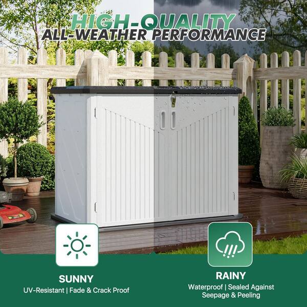 Sizzim 4 ft. 4 in. W x 2 ft. 4.5 in. D x 3 ft. 3 in. H White PE
