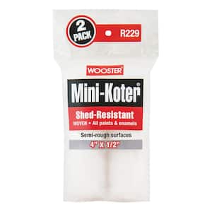 4 in. x 1/2 in. Mini-Koter Woven Mini Roller Cover (2-Pack)