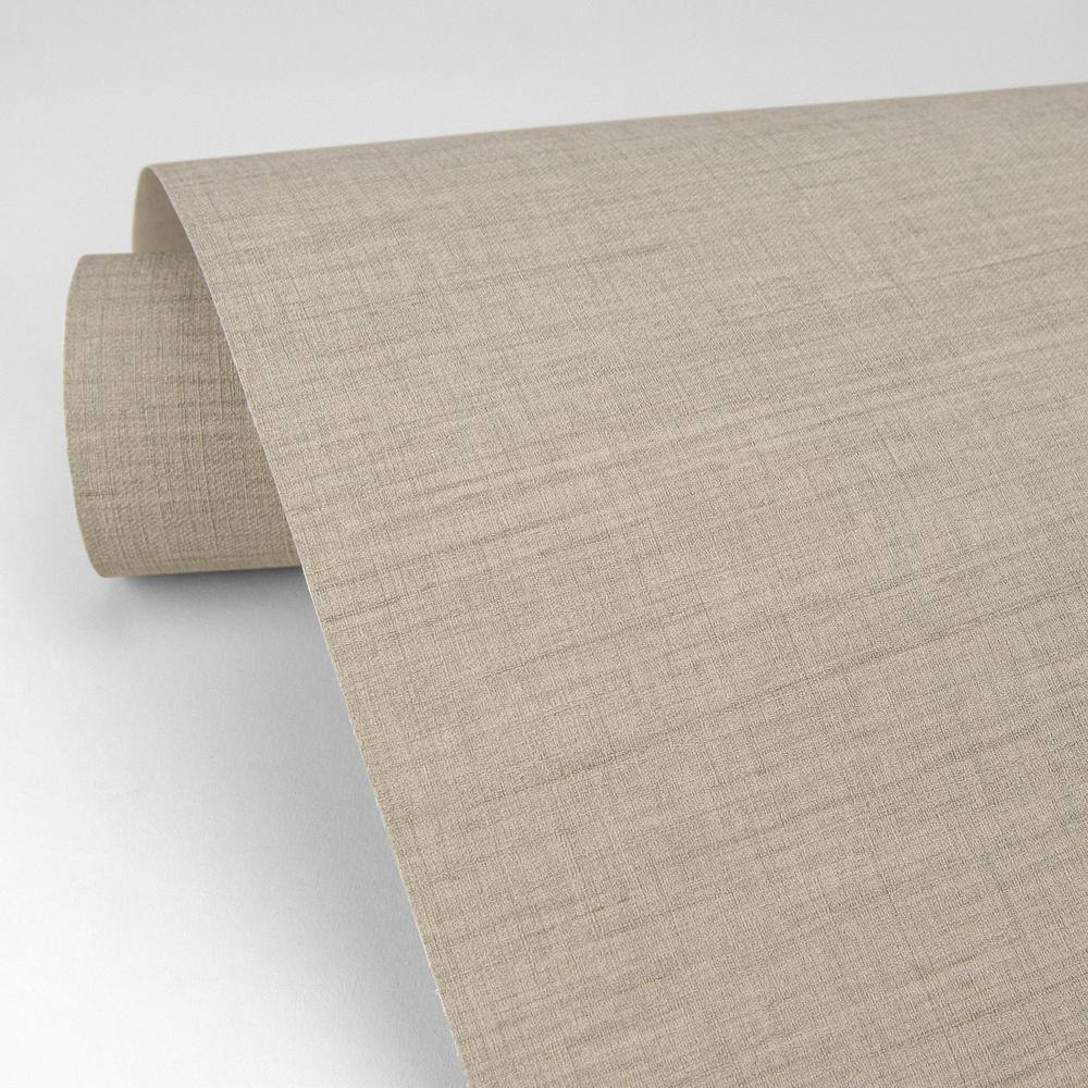 Beige Linen Embossed Washable Non-Pasted Wallpaper