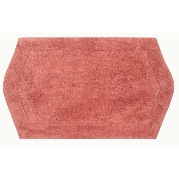 Waterford Collection 100% Cotton Tufted Bath Rug, 21 in. x34 in. Rectangle, Coral