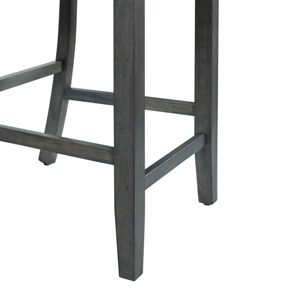 Rustic Gray 6PC Counter Height Farmhouse Dining Set with Bench