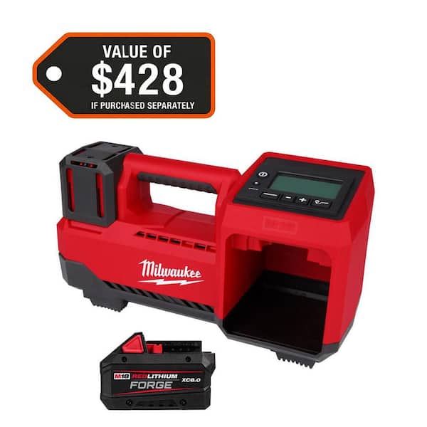 M18 18-Volt Lithium-Ion Cordless Electric Portable Inflator w/ 8.0 Ah Battery