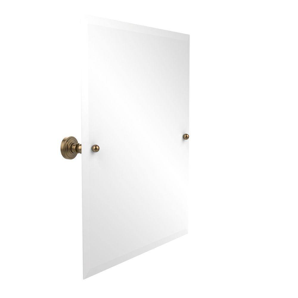 Waverly Place Collection 21 in. x 26 in. Frameless Rectangular Single Tilt Mirror with Beveled Edge in Brushed Bronze price history on PriceWatchPro
