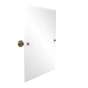 Waverly Place Collection 21 in. x 26 in. Frameless Rectangular Single Tilt Mirror with Beveled Edge in Brushed Bronze
