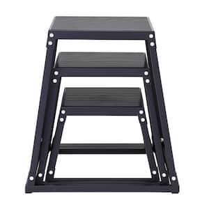 Plyometric Jump Boxes, 12/18/24 in. Plyo Box, Platform and Jumping Agility Box, Anti-Slip, for Home Gym Training, Black