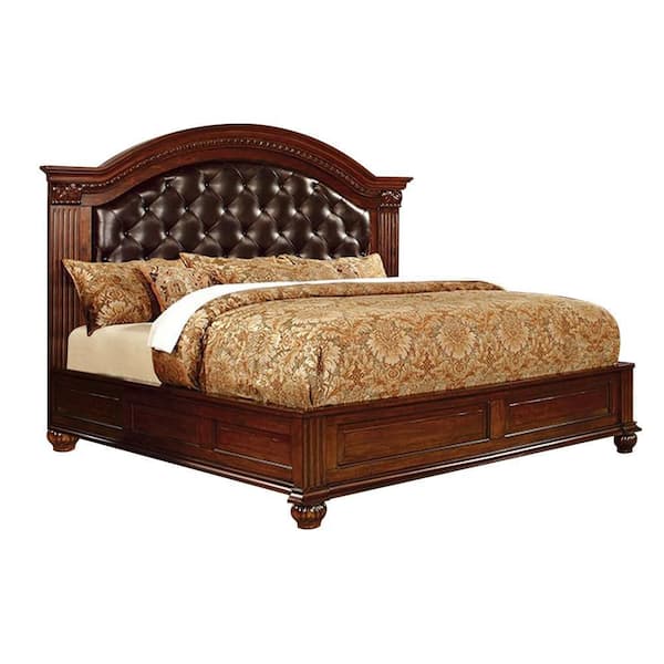 Unbranded Enzo Brown Wood Frame Queen Platform Bed