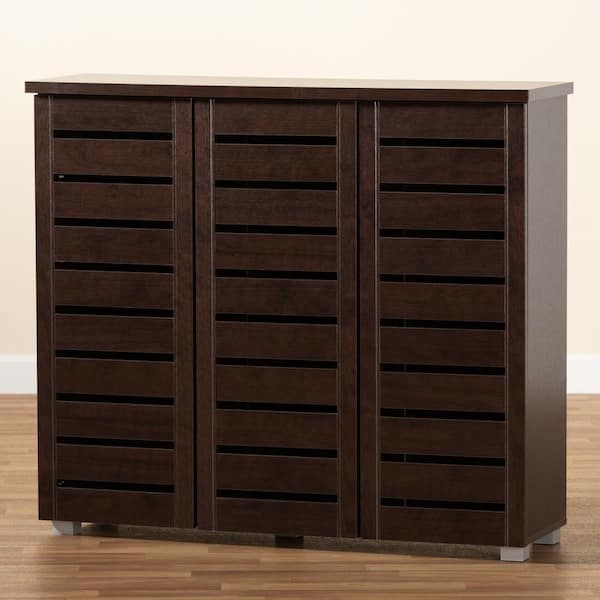 Baxton Studio Adalwin Dark Brown Storage Cabinet 28862 6517 HD