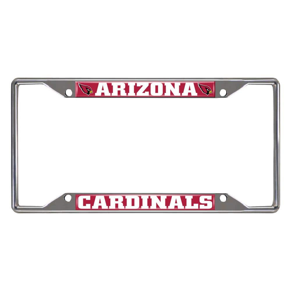 FANMATS NFL - Arizona Cardinals Chromed Stainless Steel License Plate Frame  15525 - The Home Depot