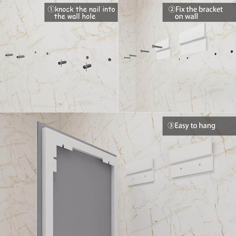 Oversized Frameless LED Vanity Mirror with 3-Color Frontlit