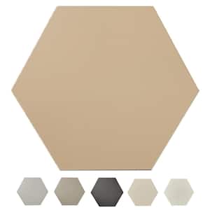 Bex Hexagon Latte 6 in. x 6.9 in. Stone Peel and Stick Backsplash Tile (.22 sq.ft./Single)