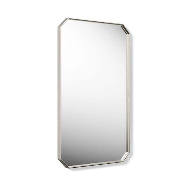 Claude by Studio McGee 24 in. Rectangular Framed Surface-Mount Bathroom Vanity Mirror In Vibrant Polished Nickel