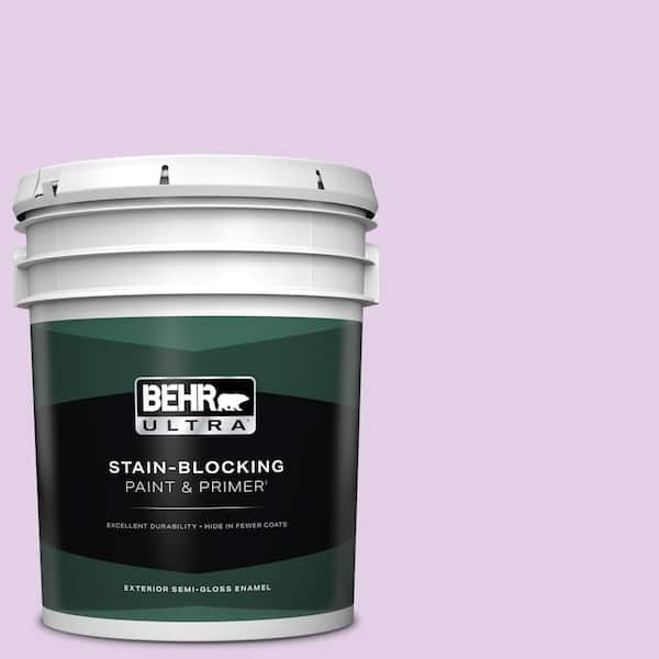 BEHR ULTRA 5 gal. #P100-2 Sweet Romance Semi-Gloss Enamel Exterior Paint & Primer