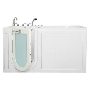 Ella Big4One 66 in. MicroBubble, Whirlpool and Air Bath Walk-In Bathtub in  White, Independent Foot Massage, Dual Drain OA3366TM5PL - The Home Depot