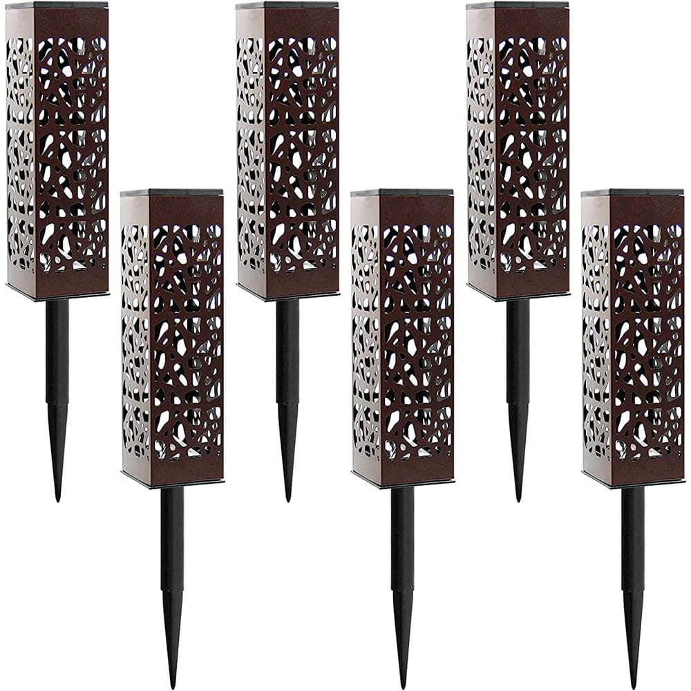 Solar Pathway Lights 6 Pack, LED Garden Lights, Solar Path Lights Outdoor