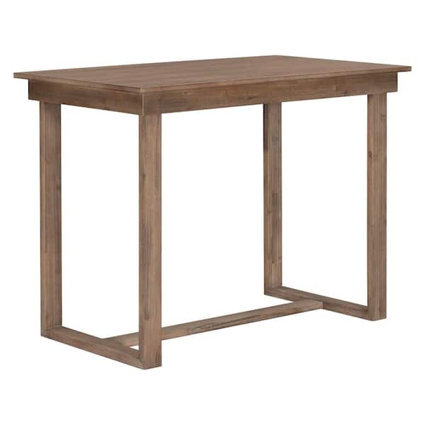 Unbranded Farmhouse 47.2 in. Rectangle Brown MDF Top Dining Table (Seats 4)