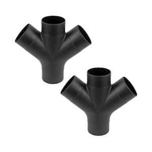 3-Way Dust Collection Fitting with Y Shaped Design for 4 in. Hose and Cuff (2-Pack)