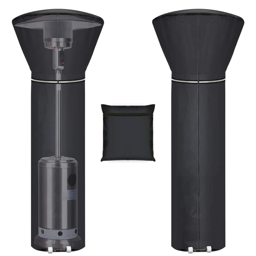 Premium Material 89.5 in x 33.5 in. x 19.5 in. Black Fabric Patio Heater Co