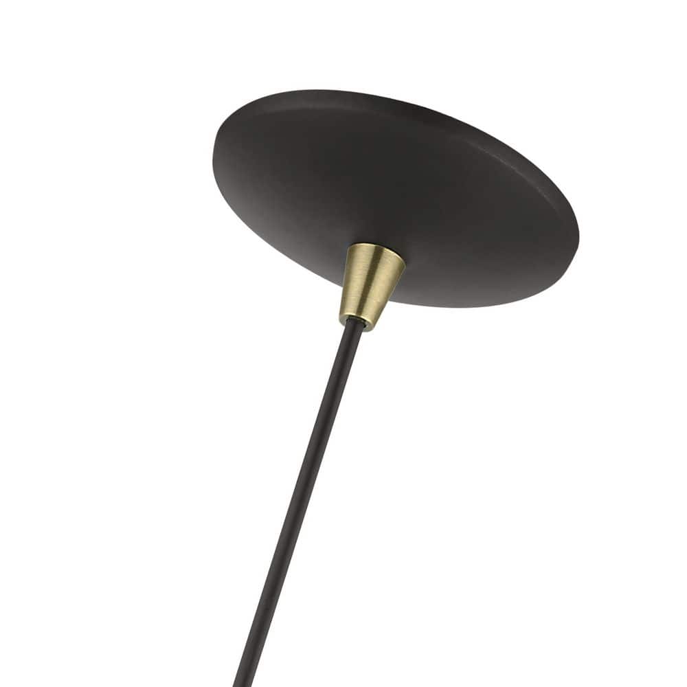 Banbury Modern Indoor/Outdoor Pendant - Black and Antique Brass with LED