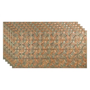 Traditional #1 2 ft. x 4 ft. Glue Up Vinyl Ceiling Tile in Copper Fantasy (40 sq. ft.)