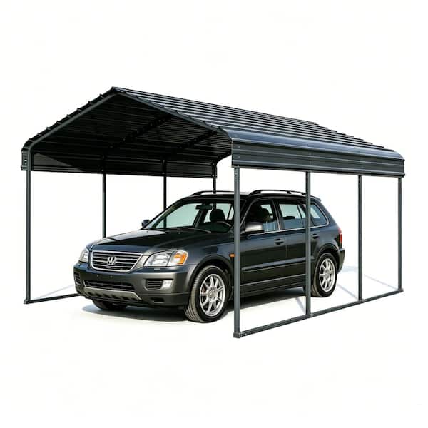 10 ft. x 15 ft. Gary Heavy Duty Carport Shelter with Rust Resistant Frame, Carport Garage, Large Tall Canopy for Snow