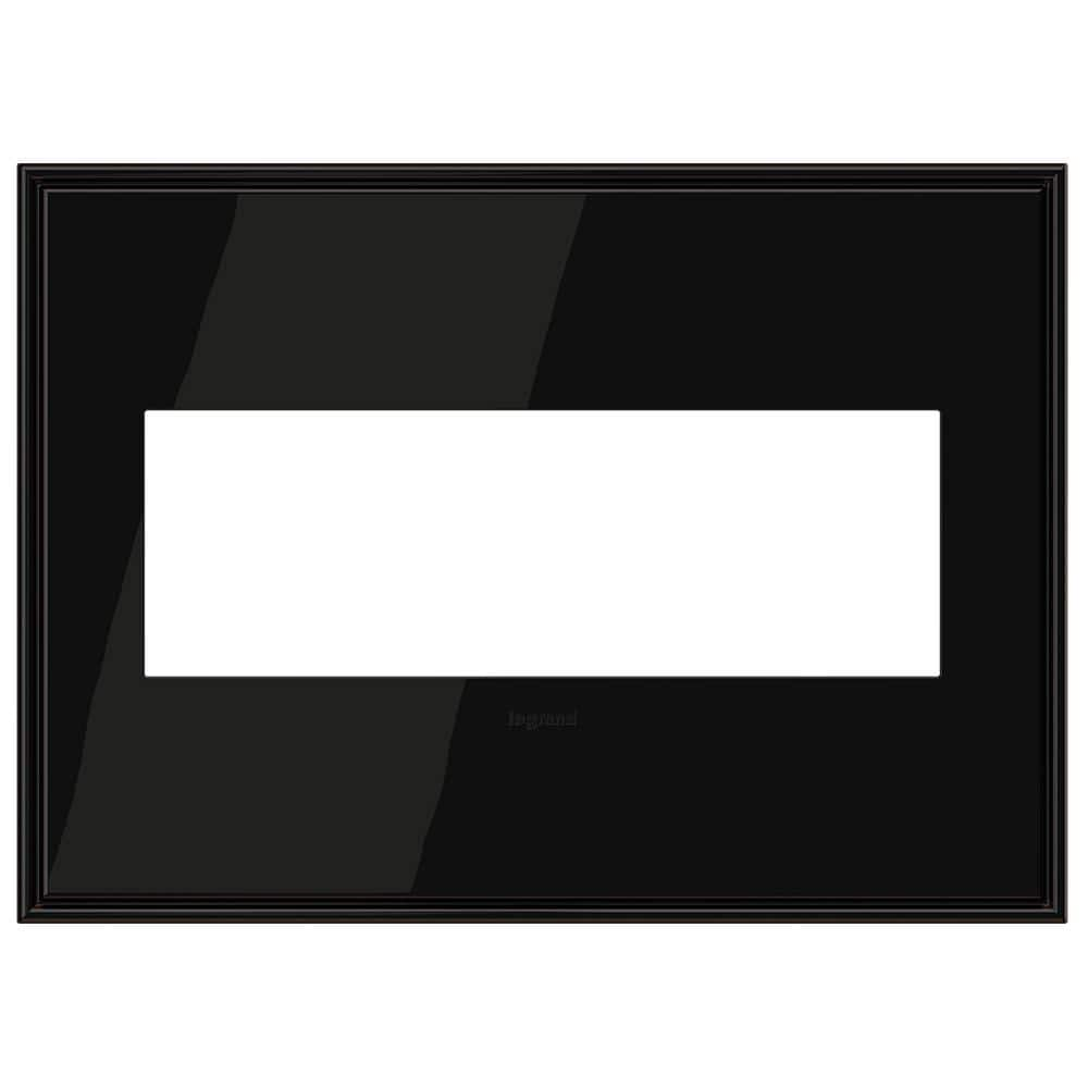 Legrand Adorne 3 Gang Decorator/Rocker Wall Plate, Black Nickel (1-Pack ...